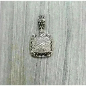 John Hardy Sterling Silver Classic Chain Enhancer with Pave Diamonds